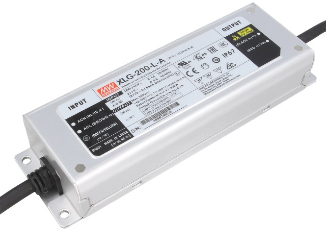 New XLG-200 and XLG-240 series LED drivers by Mean Well
