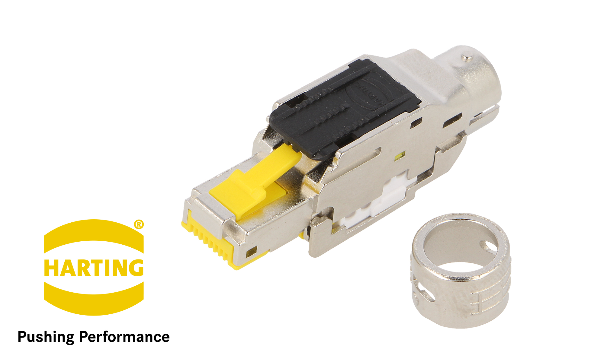 Toolless RJ45 connectors by Harting